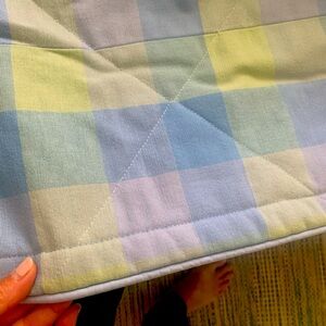 Laura Ashley Custom made twin coverlet and sham.